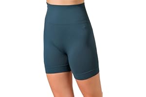 Risalti Pantaloncini Palestra Donna Costina Sara - Leggins Sportivi Donna in Microfibra, Shorts Donna Vita Alta, Pantaloncini Sportivi Donna, Abbigliamento Donna Senza Cuciture - Made in Italy