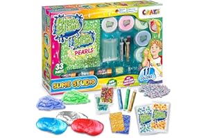 CRAZE Magic Slime Studio Slime DIY Kit Complet Slime Enfant avec 11 Couleurs & Nombreux Accessoires, Slime Paillette, Facile à Nettoyer