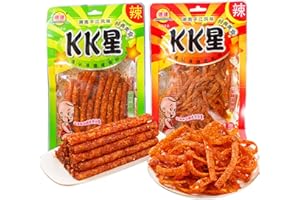 BaiLiSnacky Latiao 2 Packs Big Spicy Seasoned Sweet and Chinese Snacks Classic Hot Strips for Office Casual (106 G X 2 Packs)