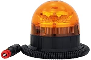 ‎ADLUMINIS AdLuminis LED Rundumleuchte orange verschiedene Ausführungen, für 12V und 24V Spannung, Blinkleuchte Warnleuchte für Straßenverkehr KFZ (c - klein mit Magnetfuß)