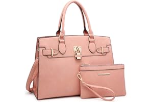 Dasein Women Handbags and Purses Ladies Shoulder Bag Top Handle Satchel Tote Work Bag with Matching Clutch
