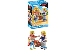 Playmobil 71544 Asterix: Tragicomix and Panacea, beloved couple from the Asterix universe, including bouquet of flowers, sword, and more, imaginative play sets suitable for children ages 5+