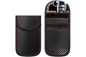 FUZVOL 2 PCS Car Key Faraday Pouch RFID Blocking Faraday Pouch Anti-Theft Car Key Signal Blocker Bag Keyless Fob Protection Pouch for Car Remote Entry Keys