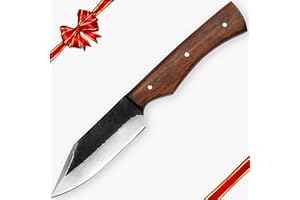 Hobby Hut HH-338, Coltello a Lama Fissa, Coltello da Caccia, con Fodero, Coltello Bushcraft in Acciaio al Carbonio 1095 da 20,9 cm, coltelli a Lama Fissa, Caccia