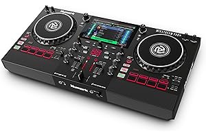 Numark Mixstream Pro+ contrôleur DJ avec séparation Stems, 2 platines, Wi-Fi, mixeur, écran tactile 7", haut-parleurs, compatible Serato et Virtual DJ