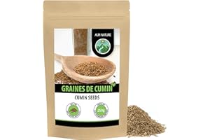 Alpi Nature Cumin Graines 250g, Graines de Cumin Entières pour la Cuisine et les Mélanges d'Épices