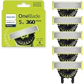 Philips Norelco OneBlade 360 Bı&ccedil;aklar, OneBlade Elektrikli Tıraş Makinesi ve D&uuml;zeltici i&ccedil;in Orijinal Yedek Bı&ccedil;aklar, Dayanıkl