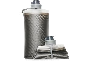 HydraPak Flux - Borraccia Pieghevole da Zaino (1,5 Litri) - Senza BPA, Ultraleggera, Tappo a Vite Antisversamento - Grigio Mammut