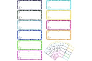 Lets Joy Niestandardowe naklejki Tagi,100PCS naklejki na imiona szkolne etykiety, naklejki na książki szkolne, naklejki z nazwą etykiety, do kuchni, szkoły i biura