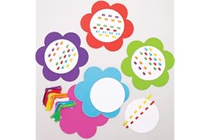 Baker Ross Kits de fleurs à tisser (Paquet de 6) - Loisirs créatifs pour enfants