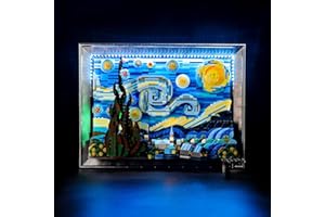 BRIKSMAX Zestaw oświetlenia LED do LEGO Ideas Vincent van Gogh - Gwiaździsta noc - kompatybilny z Lego 21333 klocki konstrukcyjne - bez zestawu Lego