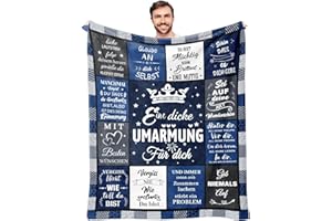 Aellowet Geschenk für Männer, Umarmung Decke Geburtstagsgeschenk für Männer, Beste Freunde Geschenke, Weihnachten Geburtstag Geschenk für Freund Bruder, Gute Besserung Geschenk