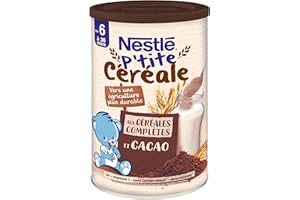 ‎NESTLÉ Nestlé Bébé P'tite Getreide, vollständig getrocknet, Kakao – ab 6 Monaten – Box mit 415 g