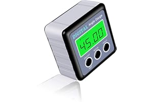Angle Gauge, eOUTIL Digital Protractor/Inclinometer/Angle Finder Magnetic Base - Precision Level Box for Automobile, Woodworking, Building, Drilling Machinery, Masonry (Green)