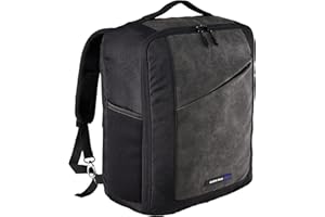 Cabin Max Manhattan 24L Wizz Air Zaino 40x30x20 Bagaglio a mano Borsa da viaggio (Materiale Riciclato Nero, 40x30x20cm)