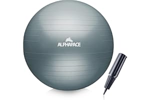 ‎ALPHAPACE ALPHAPACE Dicker Anti-Burst Gymnastikball Sitzball Trainingsball inkl. Luft-Pumpe, Ball für Fitness, Yoga, Gymnastik, Core Training, für starken Rücken als Büro-Stuhl