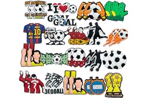 DWZAIN 40Pcs Shoe Charms For Croc Charms, Shoe Charms For Clogs, Football DIY Shoe Accessories, Pvc Waterproof Cartoon Decoration For Sandal And Slippers For Kids, Teens, Adults, Holiday, Birthday Gifts