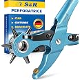 Pince Revolver Perforatrice Avec Emporte-pièces - Jeu De 6 Poinçons (2 à 4,5 Mm), Neuf