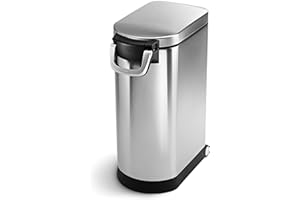 simplehuman CW1889 poubelle extra large à nourriture pour les animaux, acier inoxydable brossé