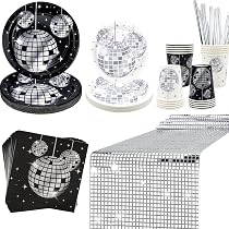 16 tovaglioli di carta a tema discoteca 33x33 cm - Vegaooparty
