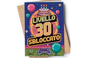 GREETING CARDS FOR EVERYONE Biglietto Auguri 30 Anni Uomo - 30 Anni Compleanno Donna - Regalo Donna, Uomo - Biglietti Auguri Divertente Figlia, Figlio, Nipote, Per Lui, Lei - Regali 30 Ragazza, Ragazzo - Livello 30 - EU 69