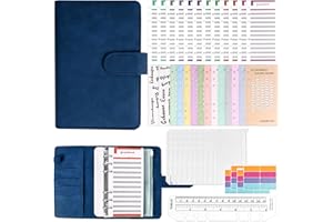 ELAKIRI A6 Budget Planner Deutsch, Sparbuch für Geld mit 10 Bargeldumschlägen und 24 Budgetblättern, Budgetplaner Aus Hochwertiges Leder, Wasserdicht Budget binder Startset für Zuhause, Schule, Büro