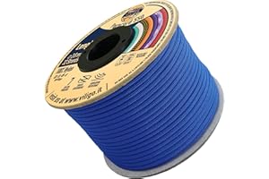 VILIGO Paracord 550 - Type III (3,8 mm) - Tresse en nylon, 7 fils internes - Idéal pour le camping, pour projets DIY, création de bracelets et accessoires (30 m, bleu)