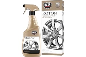 K2 Środek do czyszczenia felg, bardzo skuteczny, z kolorowym wskaźnikiem, stal, aluminium, chrom i powierzchnie lakierowane, butelka z pompką, do czyszczenia samochodu, zamiatania brudu, 700 ml