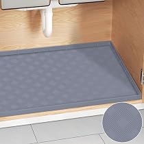 Vangostella Tappetino Silicone Sotto Lavello 63,5x48,3 Cm - Impermeabile Con Bordo Rialzato, Antigoccia Per Cucina E Bagno