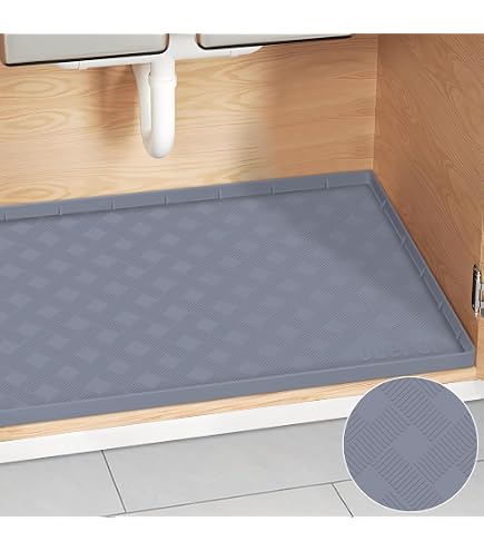Tappetino Sottolavello In Silicone Vangostella, 71x48 Cm, Impermeabile Con Bordo Rialzato - 4