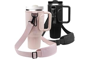 WOTERMLY Stanley - Bolsa para Tazas, Soporte Stanley Perfectamente Compatible con Correa, Soporte para Botella de Agua para Vaso Stanley Quencher H2.0 de 40 onzas, Accesorios de Vaso (2 Unidades (1 Rosa 1
