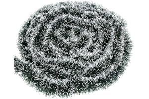 CCINEE Künstliche Weihnachtsgirlande mit Schnee für Kaminsims, Treppe, Kamin, Weihnachtsdekoration