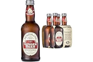 Fentimans Ginger Beer - Botanically Brewed Soft Drink - Exquisitely Crafted and Refreshing Soft Drinks - Gluten-Free and Vegan Friendly Soft Drinks - 4 x 275 ml Bottles