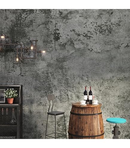 TOTIO Grijs Behang In Betonlook - Zelfklevend Muurbehang 40x300 Cm Voor Industriële Stijl