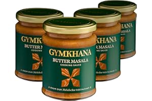 Gymkhana Butter Masala Indian Cooking Sauce, Indian Food Gifts for Cooks, 300 ml per Jar of Gluten Free Curry Sauce - 4 Pack