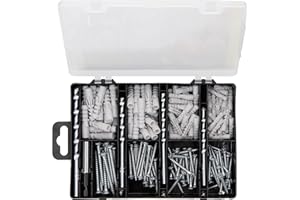 BOSCH ACCESSORIES Bosch 173 tlg. Befestigungs Set (Dübel, Schrauben, Steinbohrer Ø 5-8 mm, Schrauberbits, Zubehör Bohrschrauber)