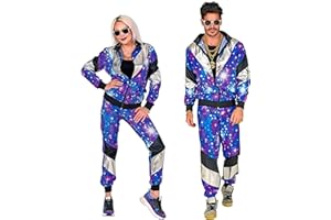W WIDMANN MILANO Party Fashion – kostiumowy dres treningowy, styl disco, strój z lat 80., dres do biegania na karnawał i imprezę