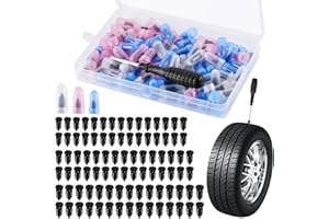 FANTASYON 90 Pièces Clous Pneus Voiture avec Tournevis Kit Reparation Pneu Voiture Clou en Caoutchouc pour Pneu Clou de Réparation de Pneu sous Vide pour Auto Moto Camion Tracteur (30 S + 30 M +30 L)
