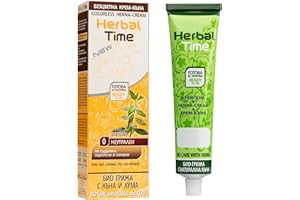 Herbal Time Crema alla Henné con Argilla | Trattamento Naturale per Capelli con Henné e Argilla | Balsamo e Cura del Cuoio Capelluto | Pronta all'Uso | Senza Ammoniaca, Solfati né Parabeni | 75 ml