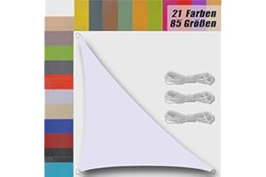 UFAMILUK sail shades for garden white triangle waterproof with free rope durable canopy outdoor waterproof for garden shade party activities yard pergola 1.6x1.6x2.3m