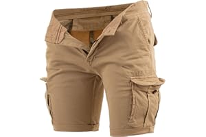Instinct Bermuda Uomo Cargo Pantaloncini con Tasche Laterali Shorts Pantaloni Corti Slim Fit Multi-Tasche in Cotone Tasconati