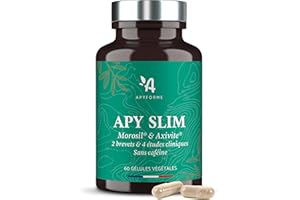 Apy Slim - Morosil Brûleur de Graisse Puissant Naturel - Stimule la Dépense Énergétique - Diminue l’Appétit - Formule Brevetée aXivite - 60 Gélules Vegan - Fabriqué en France par Apyforme