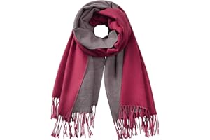 TOMEEK Bufanda Mujer Invierno Cachemira Imitación Bufanda Invierno Borla Reversible Pashmina Larga Extra Grande Suave y Cálida Regalo
