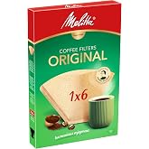 Melitta 40 Coffee Filters, Size 1x6, for Coffee Makers Filter, Original, Brown, Natural Colour