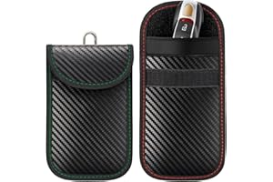 Todoxi Pochette Etui Anti RFID cle Voiture, Lot de 2 Signal Blocage Faraday Pochette Sac De Faraday, Pochettes Blocage Signal RFID pour Clé Voiture