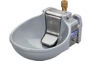 LISTER GMBH Lister Heizbares Tränkebecken SB 88 H 24 Volt / 60 Watt (Frostschutz bis ca. -20°C) - mit Druckzungenventil 24 Volt - Tränke Kuh Kühe Rinder Pferd Pferde Stall