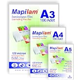 Mapilam 125 Micron Id Kart Laminasyon Filmi, Şeffaf, 65 X 95 mm