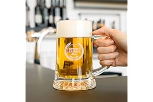 YourSurprise Chope de Bière Personnalisée - Gravée avec Nom ou Texte