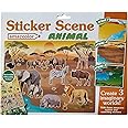 MONKEYTAIL Jungle Animal Theme Reusable Sticker Activity Pad | Set of 1 | 3 Sticker Scenes & Reusable Stickers | Fun Activity Book with Repositionable Stickers for Toddlers & Children Birthday Gift
