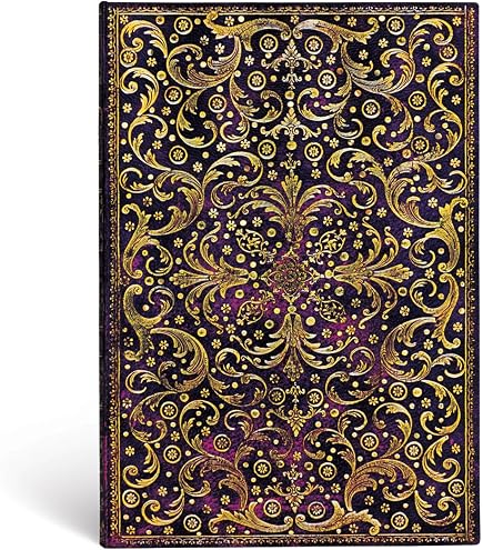 Cuaderno Mini Paperblanks Lindau Gospels - Tapa Blanda Flexi, Sin Rayas, 208 Páginas - Diseño Artístico Medieval